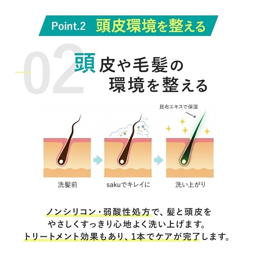 QZ専門店 QZヘアケア シャンプー＆トリートメント saku 200ml｜自然な