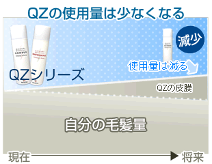 使用量が少なくなるのはQZ